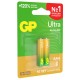 Батарейки КОМПЛЕКТ 2 шт., GP Ultra G-Tech, AAA (LR03, 24А), алкалиновые, мизинчиковые, 24AUA21-2CRSBC2