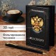 Обложка для паспорта натуральная кожа шик, 3D герб + тиснение 'ПАСПОРТ', черная, BRAUBERG, 238201