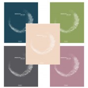 Тетрадь обложка пластик с печатью, А5, 80 л., скоба, линия, HATBER, 'Минимализм и точка' (микс), 090202, 80Т5В2пл