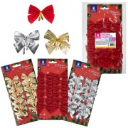 Украшение ёлочное 'Бантики', НАБОР 36 шт. (3 цвета по 12 шт.), 5x5 см, ЗОЛОТАЯ СКАЗКА, 592152