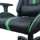Кресло компьютерное BRABIX 'GT Carbon GM-120', две подушки, экокожа, черное/зеленое, 531929