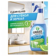 Средство для мытья стекол и зеркал 600 мл, GRASS CLEAN GLASS 'Голубая лагуна', 125247