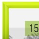 Рамка 15х21 см небьющаяся, багет 17,5 мм, пластик, BRAUBERG 'Colorful', салатовая, 391243