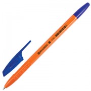 Ручка шариковая BRAUBERG 'X-333 Orange', СИНЯЯ, корпус оранжевый, узел 0,7 мм, линия письма 0,35 мм, 142409