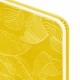 Еженедельник датированный 2023 МАЛЫЙ ФОРМАТ 95х155 мм А6, BRAUBERG 'Foliage', под кожу, желтый, 113982