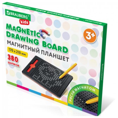 Магнитный планшет доска MAGPAD MEDIUM для рисования 17х21см, 380 шариков, BRAUBERG KI, 664921