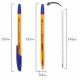 Ручка шариковая BRAUBERG 'X-333' AMBER, СИНЯЯ, корпус тонированный оранжевый, узел 0,7 мм, линия письма 0,35 мм, 142832