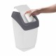Ведро мусорное с КРЫШКОЙ (качающейся) 25 литров,'ХАПС', 55х30х28 см, серое, IDEA, М 2472