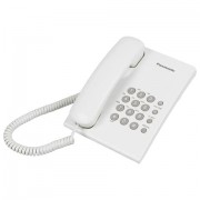 Телефон PANASONIC KX-TS2350RUW, белый, повторный набор, тональный / импульсный режим