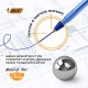 Ручки шариковые BIC 'Round Stic', НАБОР 4 шт., СИНИЕ, узел 1 мм, линия письма 0,32 мм, пакет, 944176