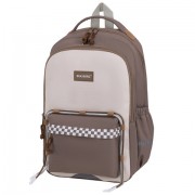 Рюкзак BRAUBERG STYLE, 2 отделения, 4 кармана, 'Brown checks', коричневый, 40х26х15 см, 274412