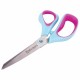 Ножницы BRAUBERG 'Universal', 216 мм бирюзово-фиолетовые, ассиметричные, ребристые резиновые вставки, 236453