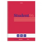 Тетрадь А4 96л. HATBER спираль, клетка, матовая ламинация, тиснение, Студенту_Viva Magenta, 081328, 96Т4лтВ1сп29869