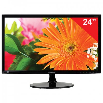 Монитор SAMSUNG S24D300H, 24' (61 см), 1920x1080, 16:9, TN, 2 мс, 250 cd, VGA, HDMI, черный, LS24D300HSI/RU