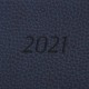 Ежедневник датированный 2021 А5 (138х213 мм) BRAUBERG 'Stylish', кожзам, темно-синий, 111438