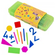 Набор счетных материалов мозаика, пенал, 132 элемента, ЮНЛАНДИЯ, 274055