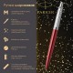 Ручка шариковая PARKER 'Jotter Core Kensington Red CT', корпус красный, детали хром, синяя, 1953187
