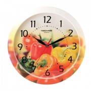Часы настенные TROYKA 11000022, круг, с рисунком 'Болгарский перец', рамка в цвет корпуса, 29x29x3,5 см