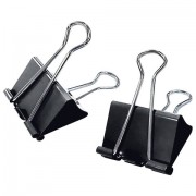 Зажимы для бумаг БОЛЬШИЕ STAFF ECO, КОМПЛЕКТ 12 шт., 51 мм, на 230 листов, черные, картонная коробка, 274035