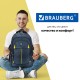 Рюкзак BRAUBERG TITANIUM универсальный, синий, желтые вставки, 45х28х18см, 270768