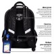 Ранец BRAUBERG QUADRO, 3 отделения, с брелком, Fire spider, 37х28х18 см, 273106