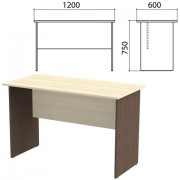 Стол письменный 'Канц', 1200х600х750 мм, цвет дуб молочный/венге (КОМПЛЕКТ)