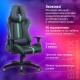 Кресло компьютерное BRABIX 'GT Carbon GM-120', две подушки, экокожа, черное/зеленое, 531929