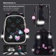 Ранец BRAUBERG LUMINOUS, 2 отделения, с брелоком, 'Бриллианты', СВЕТЯЩИЙСЯ РИСУНОК, 38х29х16 см, 272070