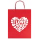 Пакет подарочный (1 штука) 26х13х32 см (L) 'Love Kraft', крафт, ЗОЛОТАЯ СКАЗКА, 700843