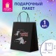 Пакет подарочный (1 штука) 26х13х32 см (L) 'Подружке', крафт, ЗОЛОТАЯ СКАЗКА, 700853