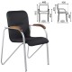 Кресло для приемных и переговорных BRABIX 'Samba CF-106 BOX-2', серый, орех (D-8), черный, разобрано, 532763