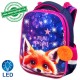 Ранец BRAUBERG PREMIUM, 2 отделения, с брелоком, 'Cute fox', LED-ЛАМПОЧКИ, 38х29х16 см, 272019