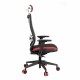 Кресло компьютерное МЕТТА 'ErgoLife' 10 B2-170D, 2D подголовник, экокожа/сетка, черное/красное