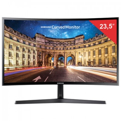 Монитор SAMSUNG C24F396FHI 23,5' (60см), 1920x1080, 16:9, VA, 4ms, 250cd, HDMI, curved, черный, LC24F396FHIXRU