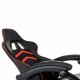 Кресло компьютерное BRABIX 'Shooter GM-123', 2 подушки, экокожа, черное/красное, 533190