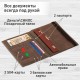 Обложка для паспорта с карманами и резинкой, мягкая экокожа, 'PASSPORT', коричневая, BRAUBERG, 238204