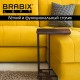 Стол журнальный BRABIX 'LOFT CT-001', 450х250х680 мм, на колёсах, металлический каркас, цвет морёный дуб, 641859