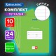 Тетради 24 л. КОМПЛЕКТ 10 шт. BRAUBERG 'КЛАССИКА', линия, обложка картон, ЗЕЛЕНАЯ, 106662