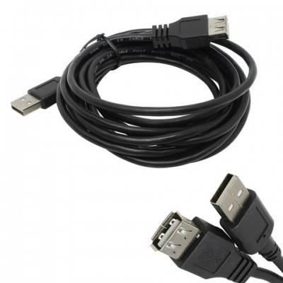 Кабель-удлинитель USB 2.0, 5 м SVEN, M-F, 1 фильтр, для подключения периферии, SV-015671