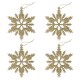 Украшение ёлочное 'Снежинки' 4 шт., 13 см, пластик, золотистые, ЗОЛОТАЯ СКАЗКА, 591132