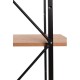 Стеллаж BRABIX 'SMART SH-004', 904х360х1950 мм, ЛОФТ, 5 полок, металл/ЛДСП бунратти, каркас черный, 641944