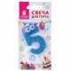 Свеча-цифра для торта '5' 'С глазками', 6 см, ЗОЛОТАЯ СКАЗКА, с держателем, в блистере, 591408