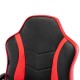 Кресло компьютерное BRABIX 'Shark GM-203', экокожа, черное/красное, 532512