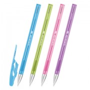 Ручка гелевая BRAUBERG 'ULTRA GEL PASTEL', СИНЯЯ, стандартный наконечник 0,5 мм, линия письма 0,35 мм, 144272