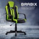 Кресло компьютерное BRABIX 'Stripe GM-202', экокожа, черное/зеленое, 532511