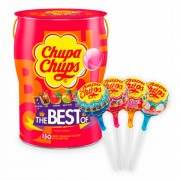 Карамель CHUPA CHUPS (Чупа-Чупс) 'The Best Of' ведерко, ассорти, КОМПЛЕКТ 150 шт., 1,8 кг