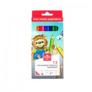 Карандаши цветные KOH-I-NOOR 'LION', 12 цветов, шестигранные, 2,8 мм, натуральное дерево, 3552012034KS