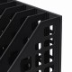 Лоток вертикальный для бумаг BRAUBERG 'MAXI Plus', 240 мм, 6 отделений, сетчатый, сборный, черный, 237015