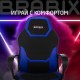 Кресло компьютерное BRABIX 'Alpha GM-018', ткань/экокожа, черное/синее, 532638, GM-018_532638