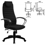 Кресло офисное МЕТТА BP-10PL, ткань-сетка, черное